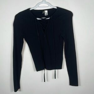 Knit Tie Up Crop Top